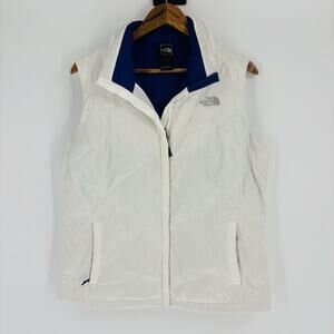 North Face Vest Womens Medium White 550 Down Puffer Insulated Winter Jacket